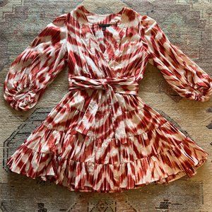 Banana Republic Long Sleeve Shibori Print Cotton Mini Dress